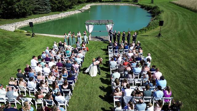 Weddings drone photography